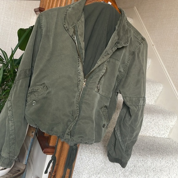 Young Fabulous & Broke Olive Green Moto Jacket - Picture 5 of 11